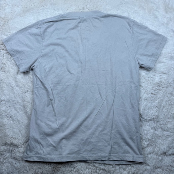 Perfect White Tee Made in USA Cotton V-Neck Short Sleeve T-Shirt Pebble Grey M - Picture 6 of 6